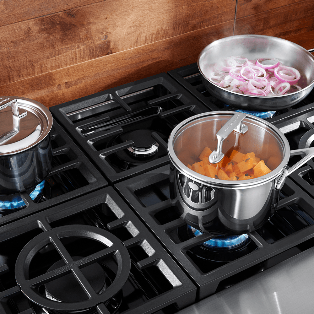 Parrilla de Gas Empotrable 36" con 6 Quemadores – Stainless