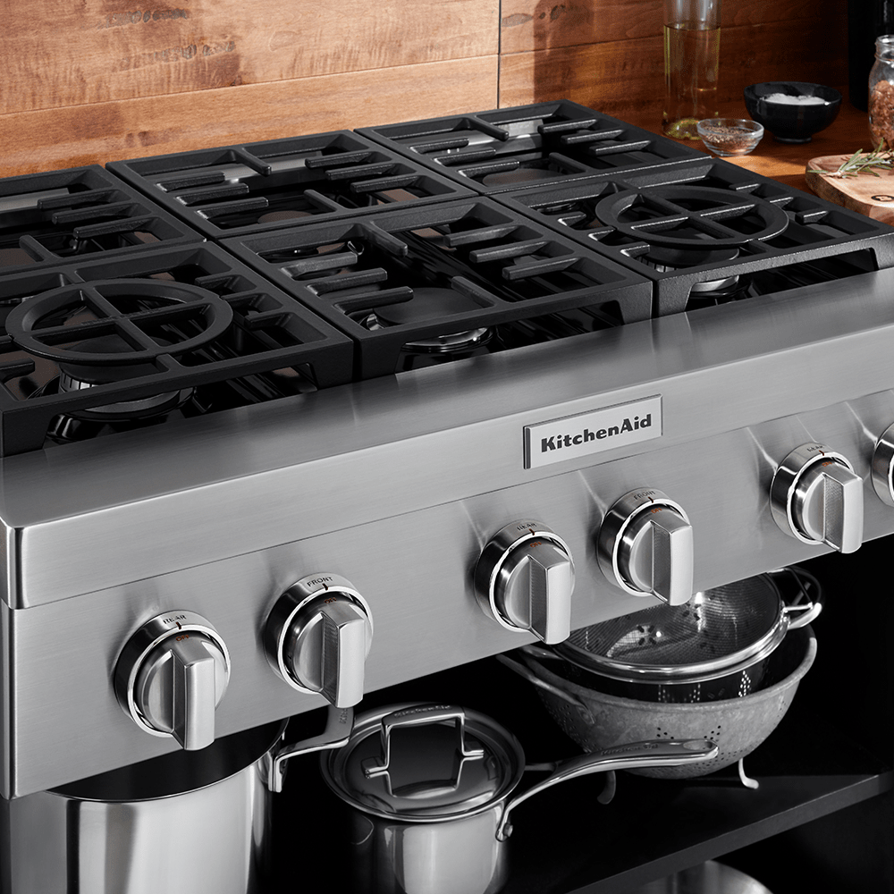 Parrilla de Gas Empotrable 36" con 6 Quemadores – Stainless
