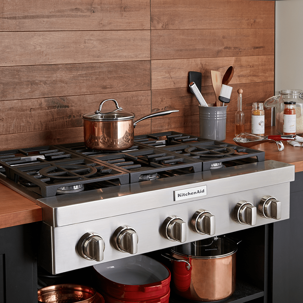 Parrilla de Gas Empotrable 36" con 6 Quemadores – Stainless