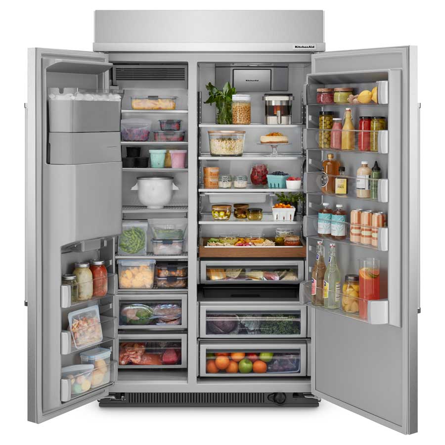 Refrigerador Empotrable Side by Side 29.4 pies cúbicos con Dispensador de Agua y Hielo – Stainless
