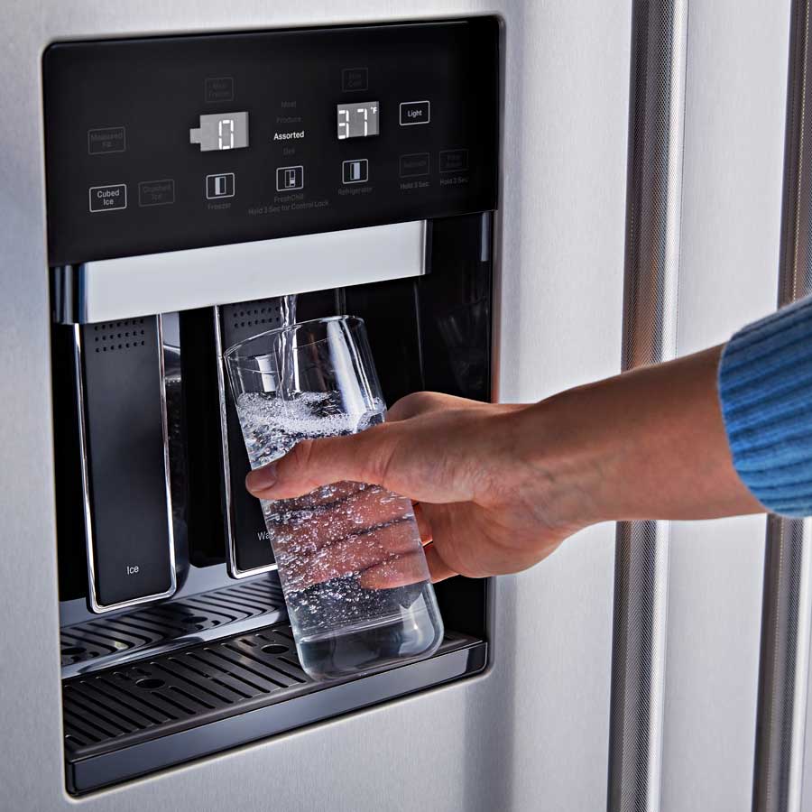 Refrigerador Empotrable Side by Side 29.4 pies cúbicos con Dispensador de Agua y Hielo – Stainless